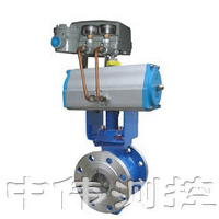 氣動V型調節球閥